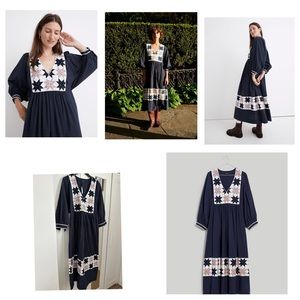 Madewell Quilted Patchwork Midi Dress